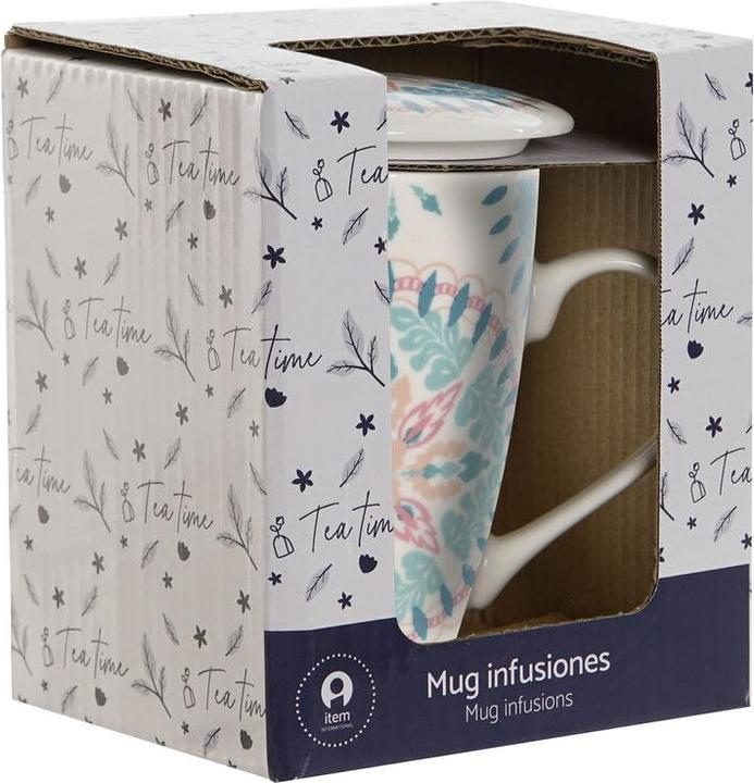 Actual product image Esprit Filtertasse für Teeaufgüsse Home Blau Weiss türkis Mediterraner 340 ml (2 Stück) (340 ml, 2 x)