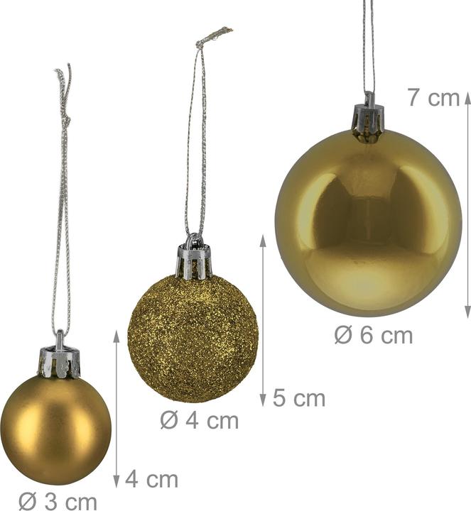 Produktbild Relaxdays 76x Weihnachtskugeln (1 -teilig)