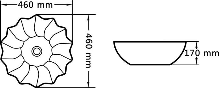 Nährwerte und Zutaten vidaXL Becken (460 mm, 460 mm)