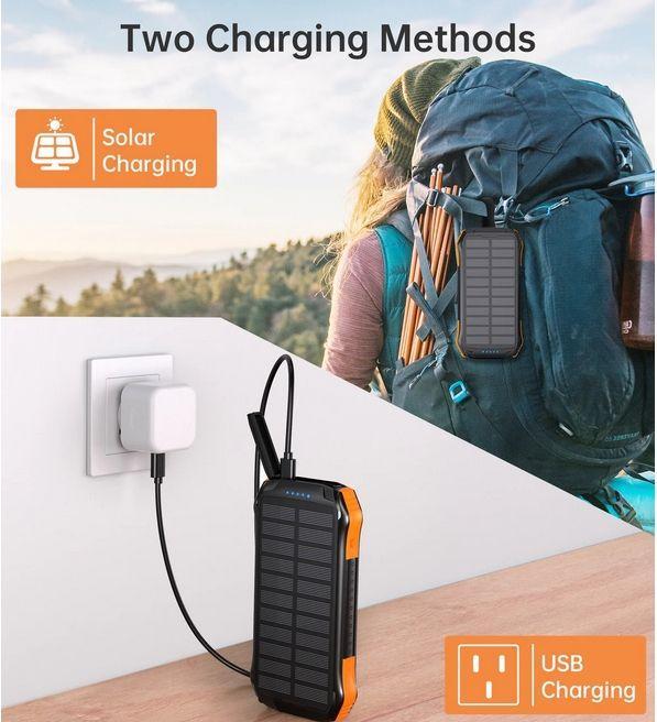 Image du produit Choetech Externer Akku mit Solarladung (10000 mAh, 5 W, 37 Wh)