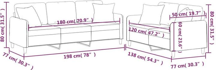 Produktbild vidaXL Sofagarnitur (Polstergruppe)