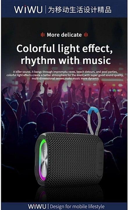 Image du produit Wiwu Bluetooth speakers - Wireless Bluetooth Speaker Thunder P26 - gray