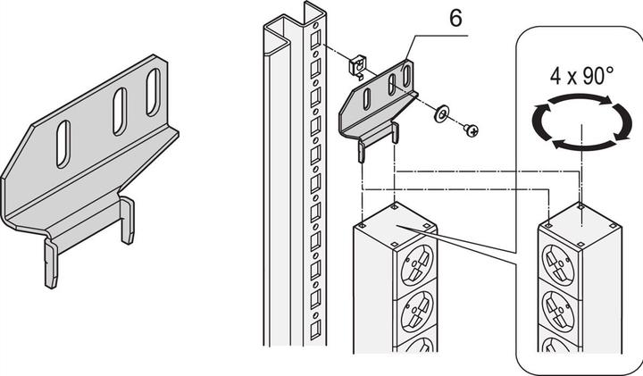 Actual product image Schroff 20110-068 Bracket for vertical mounting 1 pair