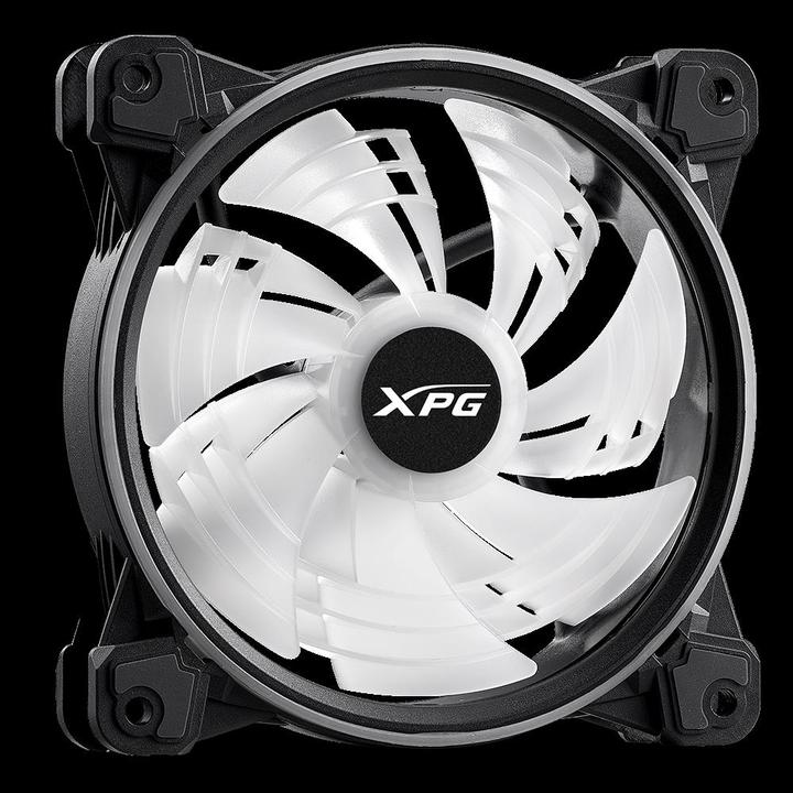 Produktbild XPG HURRICANE120ARGBPWM-BKCWW computer cooling system Computer case Fan Black, White (120 mm, 1x)