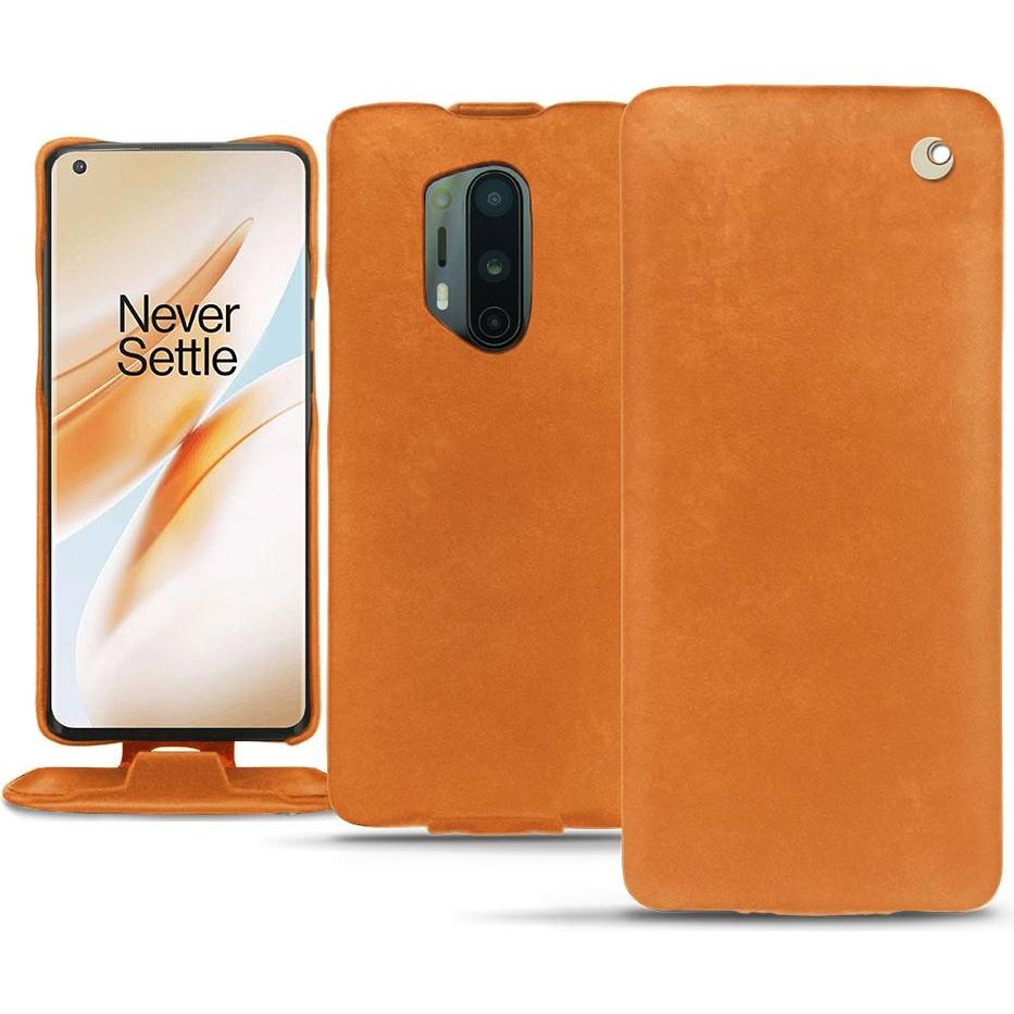 Noreve Lederschutzhülle vertikal (OnePlus 8 Pro), Smartphone Hülle, Orange