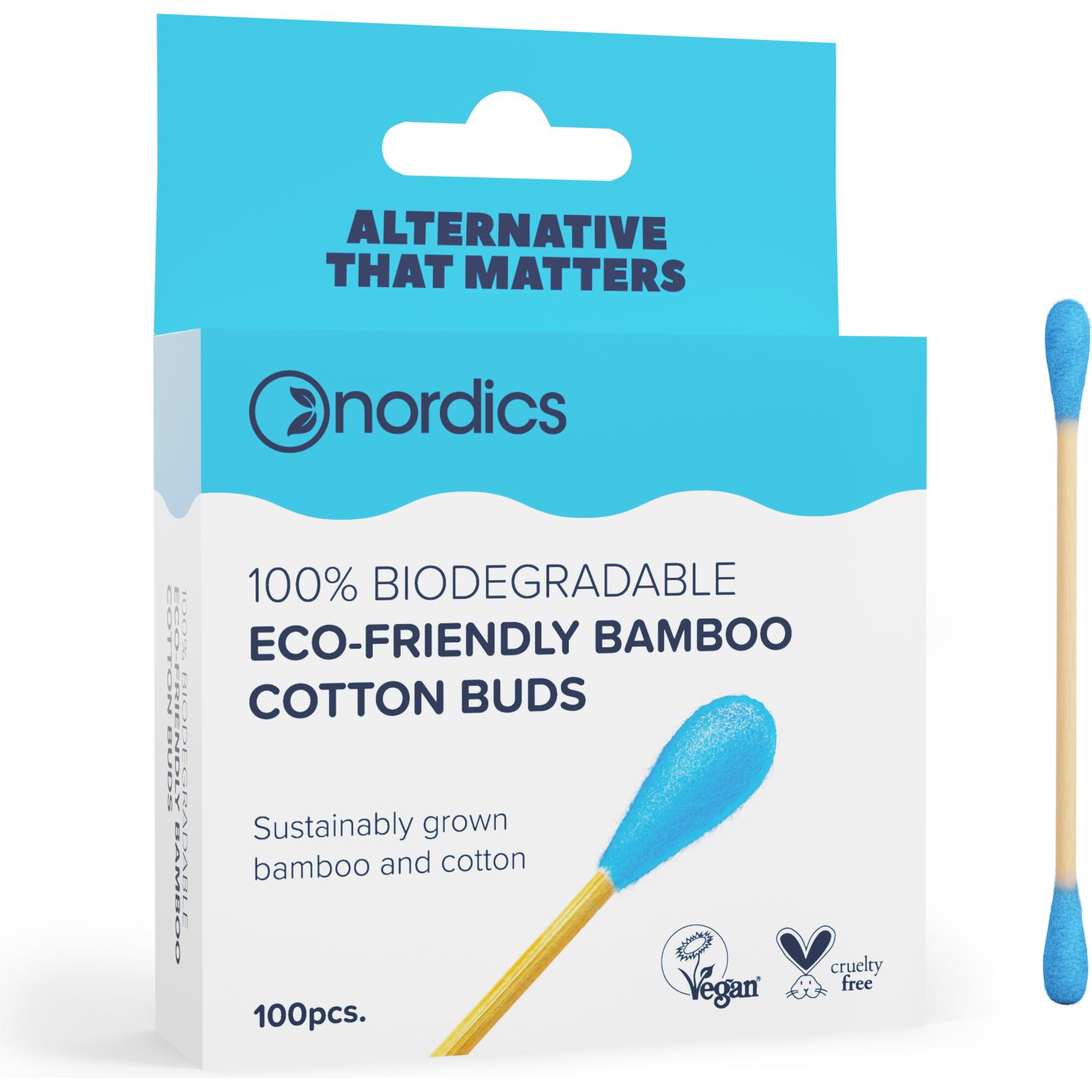 Thumbnail - Nordics, Wattestäbchen + Wattepads, Bamboo