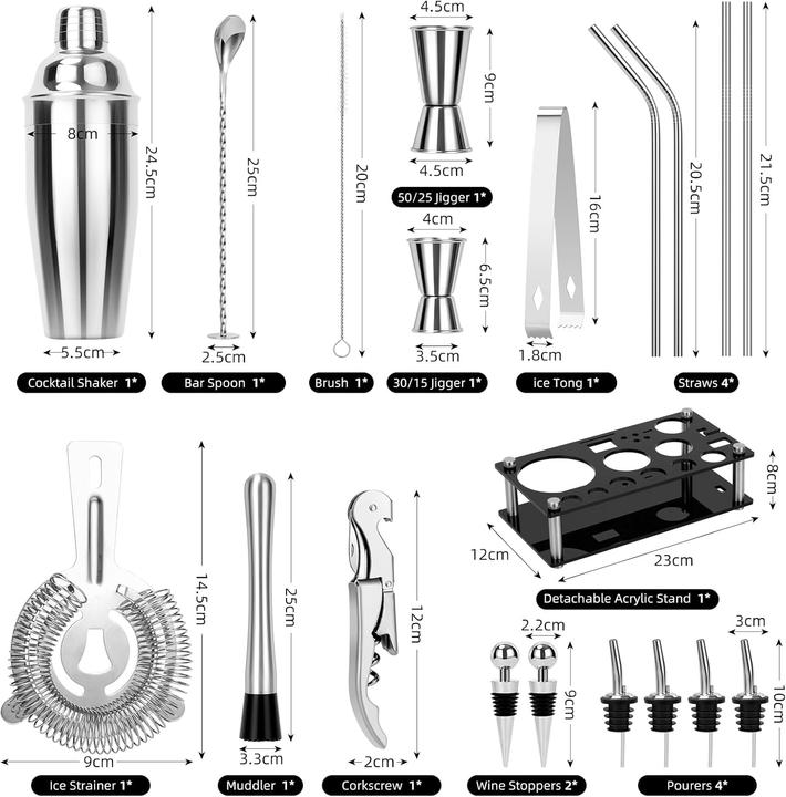 Immagine prodotto Cinnani 20-teiliges Cocktail-Set (Set da cocktail)