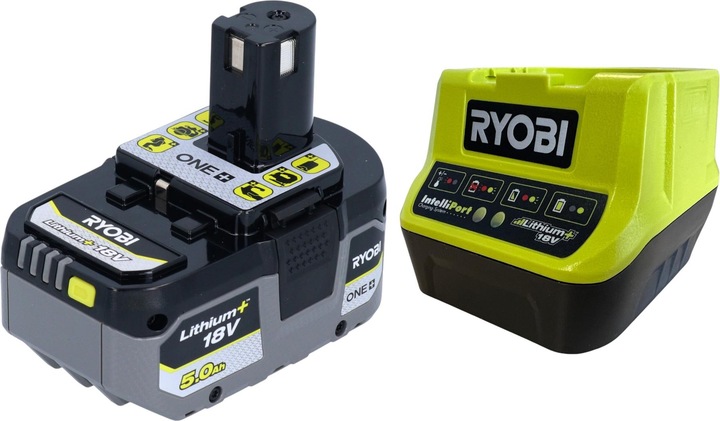 Immagine prodotto Ryobi R18AG-0 Smerigliatrice angolare a batteria 18 V ONE+ 115 mm + 1x batteria 5.0 Ah + caricatore (115 mm)