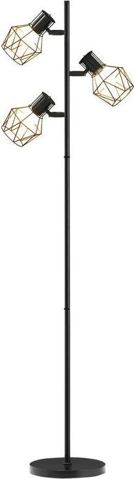 Actual product image Swisshandel24 Stehleuchte, Stehlampe mit 3 E27 Fassungen, 3 Flammen für Wohnzimmer, Schwarz (E27)