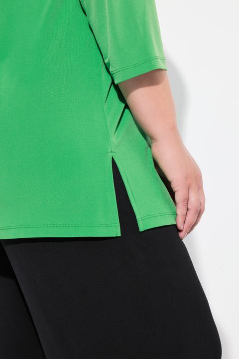 Produktbild Ulla Popken Longshirt, A-Linie, V-Ausschnitt, 3/4-Ärmel (56)
