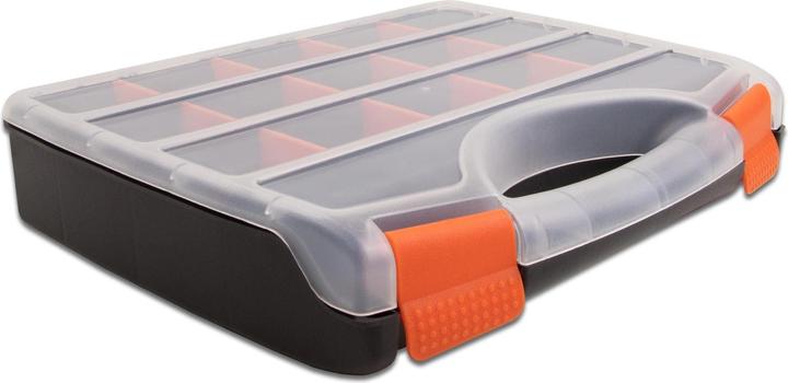 Produktbild Delock Sortimentskasten Orange / Schwarz 17 Fächer