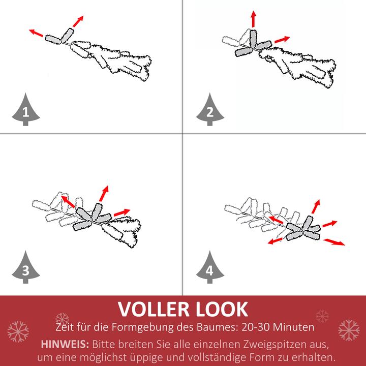 Produktbild Homcom Weihnachtsbaum inklusive Metallständer (150 cm)
