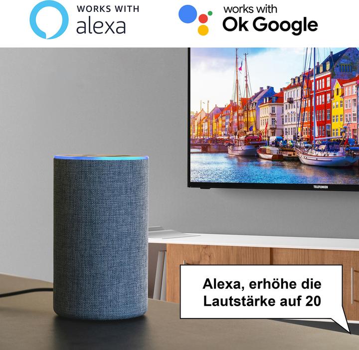 Produktbild Telefunken XF32SN550SD-W 32 Zoll Fernseher / Smart TV (Full HD, HDR, Triple-Tuner, DVD-Player) - Ink (32", LED, Full HD, 2024)