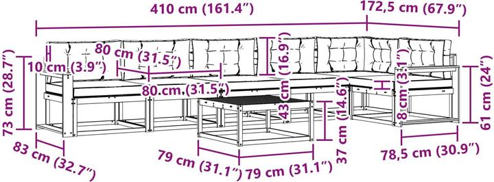 Produktbild vidaXL Outdoor-Sofa