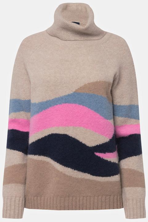 Produktbild Laurasøn Pullover, Wellen-Muster, Rollkragen, Raglan-Langarm (M)