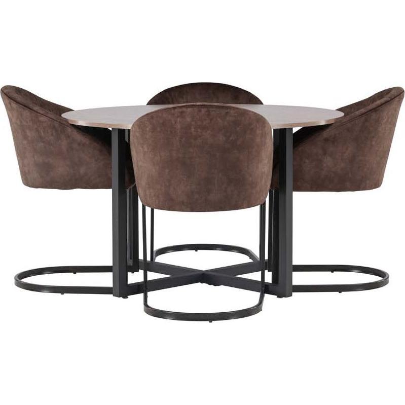 Ebuy24, Esstisch, Essgruppe Durango 26 (5-teilig) (120 x 75 x 120 cm)