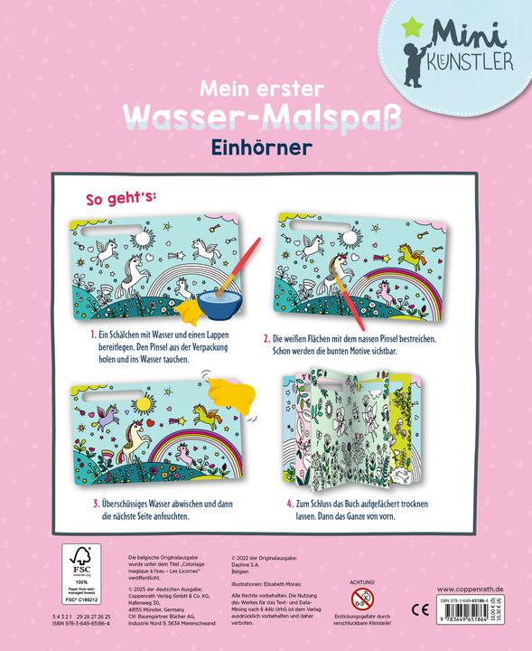 Produktbild Mein erster Wasser-Malspass: Einhörner (2er-VE)