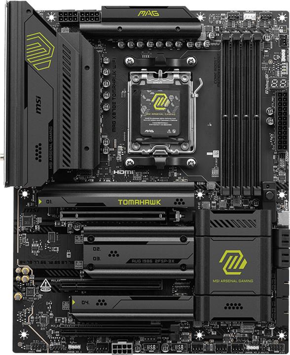 Productafbeelding MSI MAG X870E TOMAHAWK WiFi (AM5, AMD X870E, ATX)