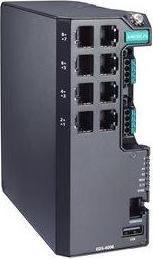 Actual product image Moxa EDS-4008-LV-T - Managed Ethernet switch with 8 10100BaseT(X) ports, dual power supply 122448 VDC (8 ports)