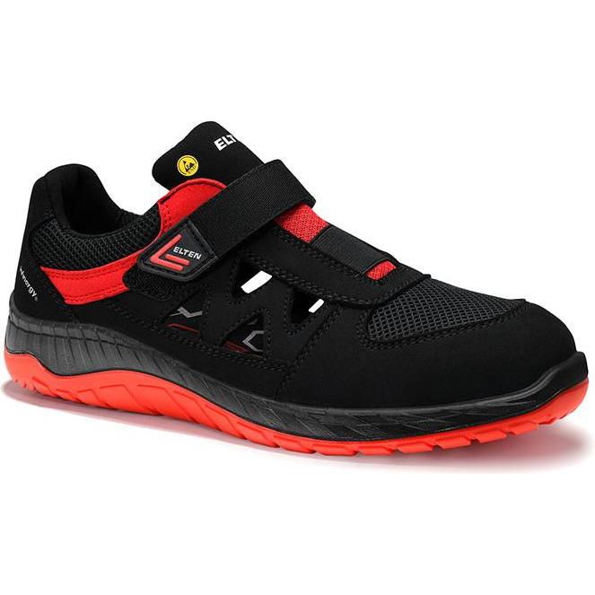 Elten, Sicherheitsschuhe, Shoes Lonny Red Easy ESD S1P, black/red 48 (S1P, 48)