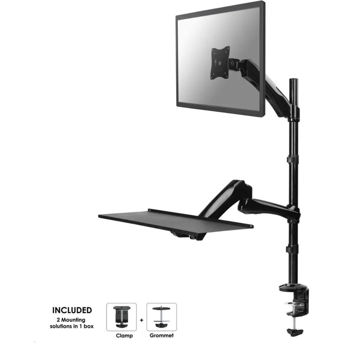 Neomounts Fpma-D500keyb (Tisch, 27"), Monitor Halterung, Schwarz