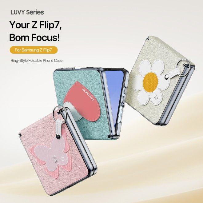 Produktbild Dux Ducis Luvy Series Leder Hardcase Hülle (Samsung Galaxy Z Flip7)
