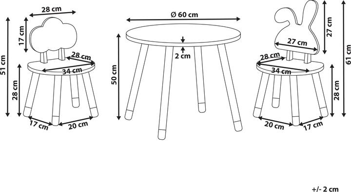 Produktbild Beliani Robin (Kinderstuhl, Kindertisch)