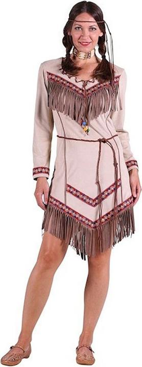 Produktbild Thetru Damen Kostüm Indianerin Black Feather, beige (XXL)