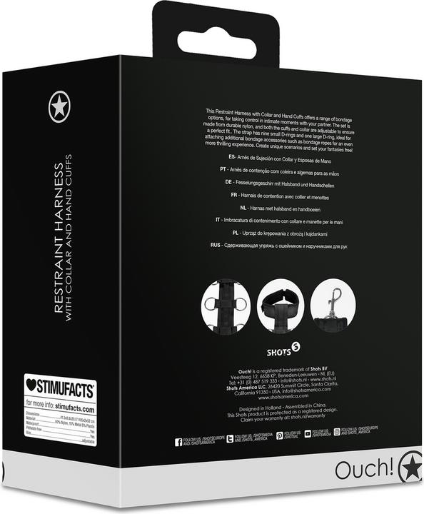 Produktbild Ouch! Restraint Harness with Collar and Hand Cuffs (One Size)