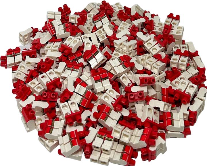 Produktbild LEGO Ritter Loewenritter Hose Beine Ruestung Rotweiss - 970c01pb59 NEU! Menge 10x