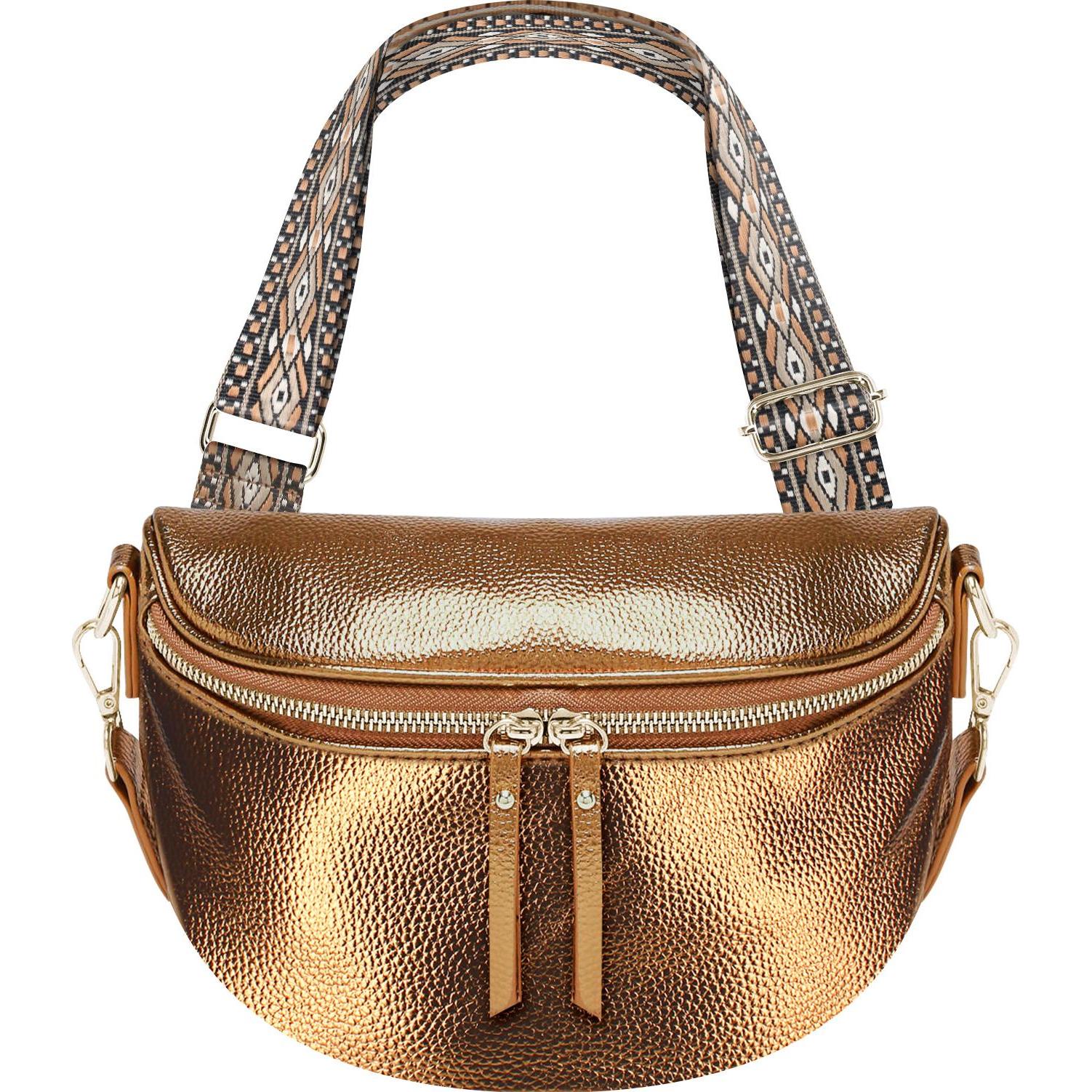 Thumbnail - Gallantry, Bauchtasche, Elektrische geometrische Gürteltasche, Braun