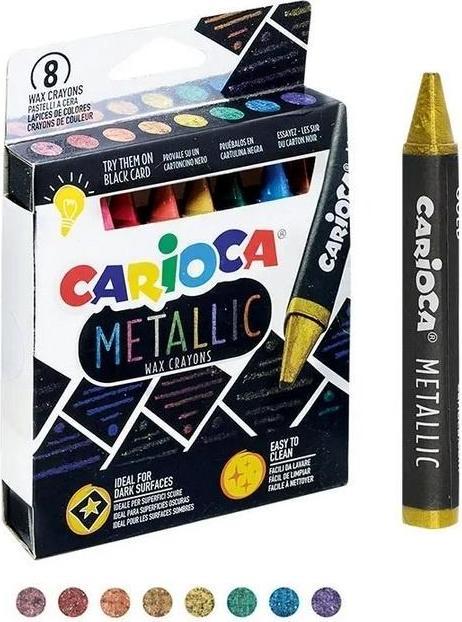 Actual product image Carioca Wax Crayon Metallic E-8 Multicolored (8 x)