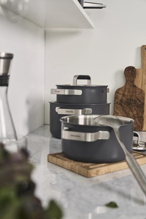Produktbild Zwilling 5tlg. Pure Kochgeschirrset Grau (24 cm, Pfannenset + Topfset, Edelstahl)