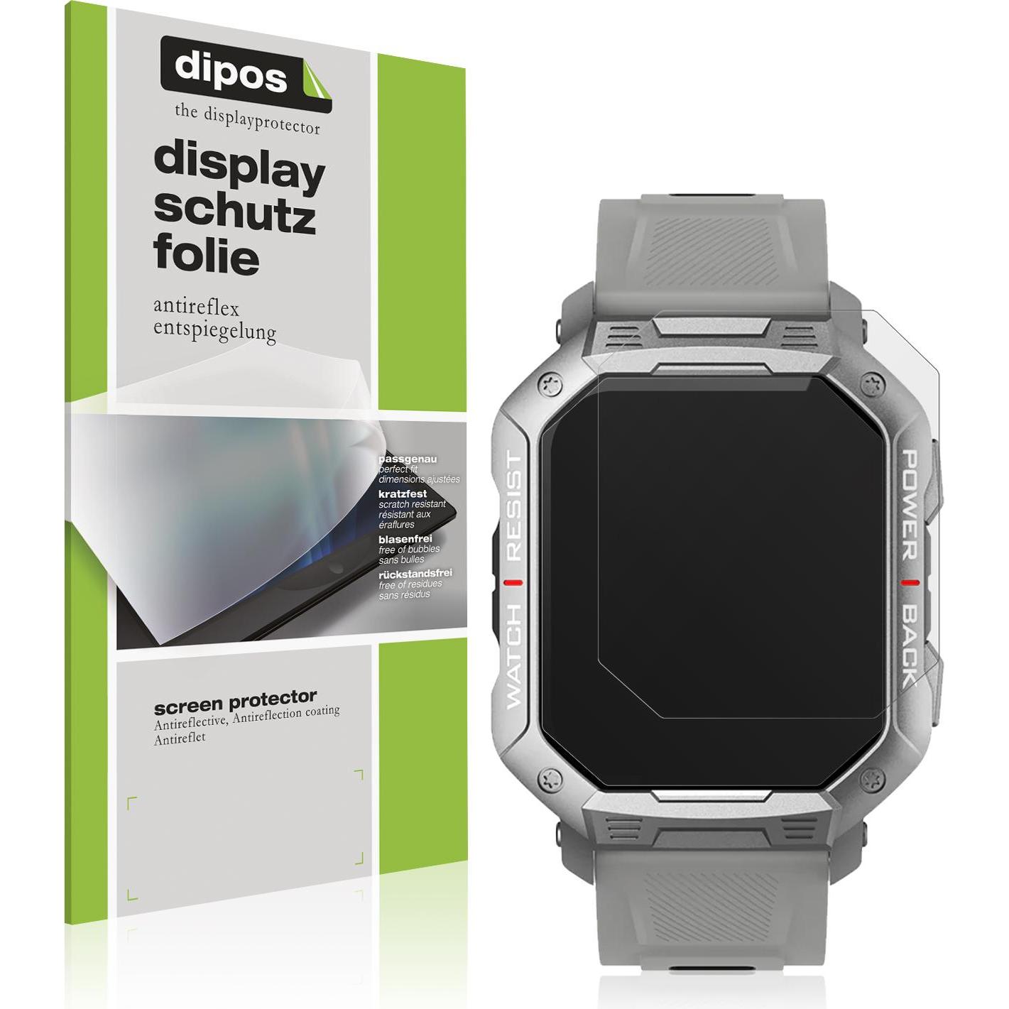 Dipos Schutzfolie Matt für Kumi U3 Pro, Smartwatch Schutzfolie, Transparent