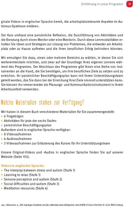 Produktbild Mit Asperger-Syndrom im Job zufrieden und erfolgreich sein (Deutsch, Michelle Garnett, Tony Attwood, 2024)