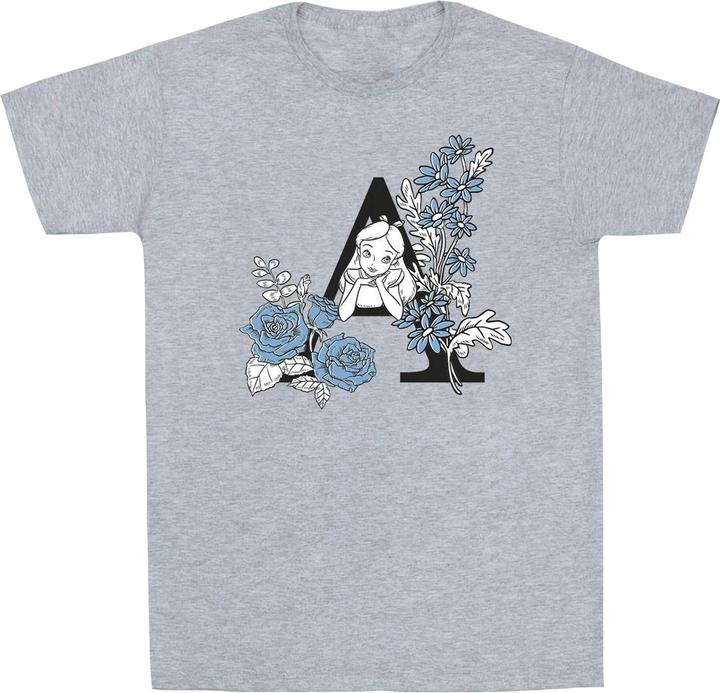 Produktbild Disney Mädchen Alice im Wunderland Buchstabe A TShirt aus Baumwolle (140, 146)