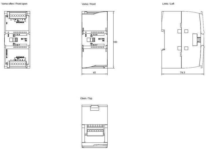 Image du produit Siemens ENTRÉE NUMÉRIQUE SM 1221, 8DI, 24V DC