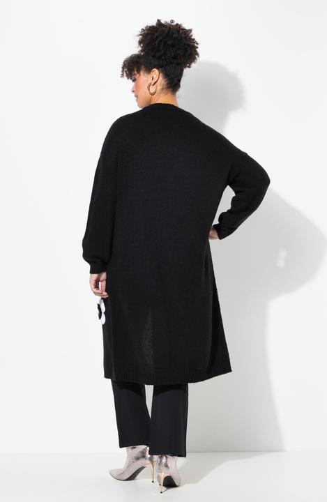 Produktbild Miamoda Strickjacke, Straight Fit, Blüten-Streifen, Langarm (50, 52)