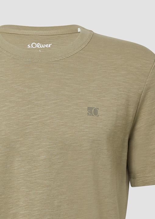 Immagine prodotto S.Oliver T-Shirt T-Shirt mit Flammgarnstruktur und Logo-Print (3XL)