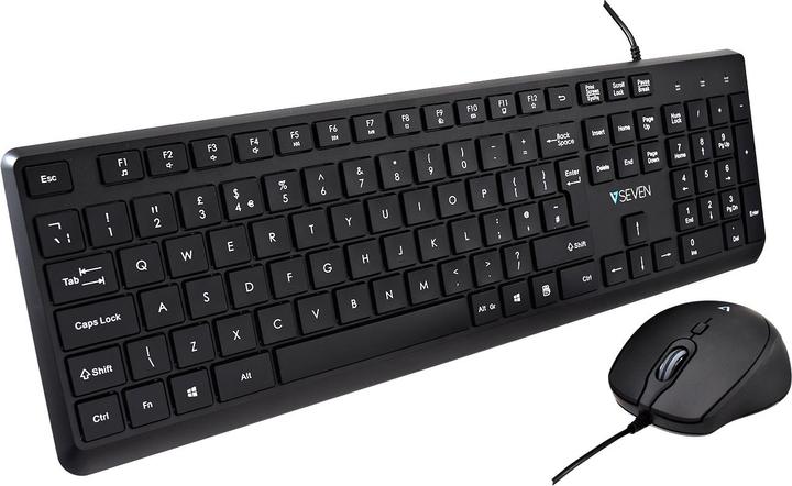 Actual product image V7 USB Pro Keyboard Mouse Combo De Qwertz German Lasered Keycap (DE)