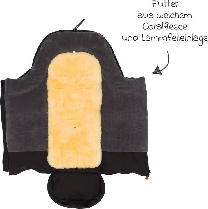 Image du produit Fillikid Fusssäcke für Kinderwagen & Buggys Fleece-Fusssack Nanga mit Lammfellauflage