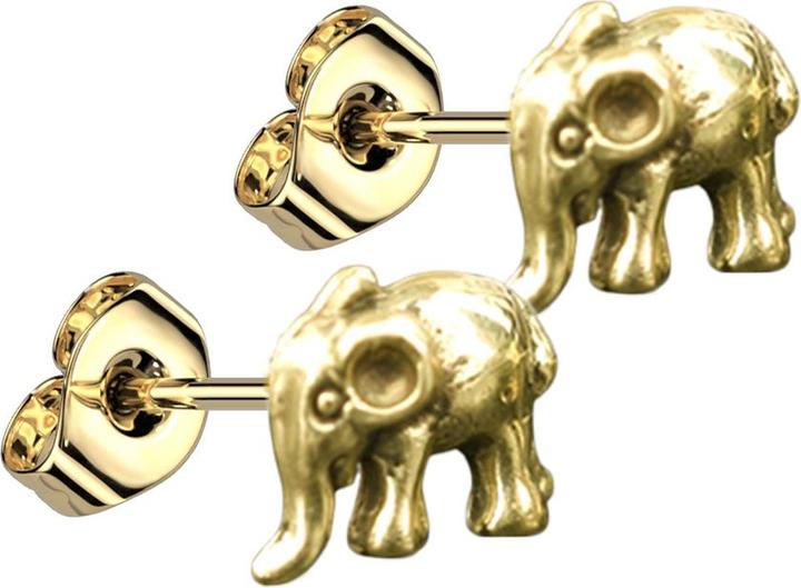 Image du produit Chaotic Trading Ohrstecker vergoldet Elefant (Laiton)