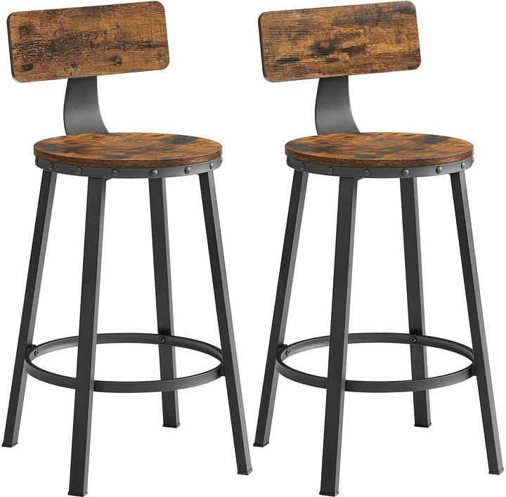 Vasagle Barhocker aus Holzpanplatte, 2er Set 49.5 x 63