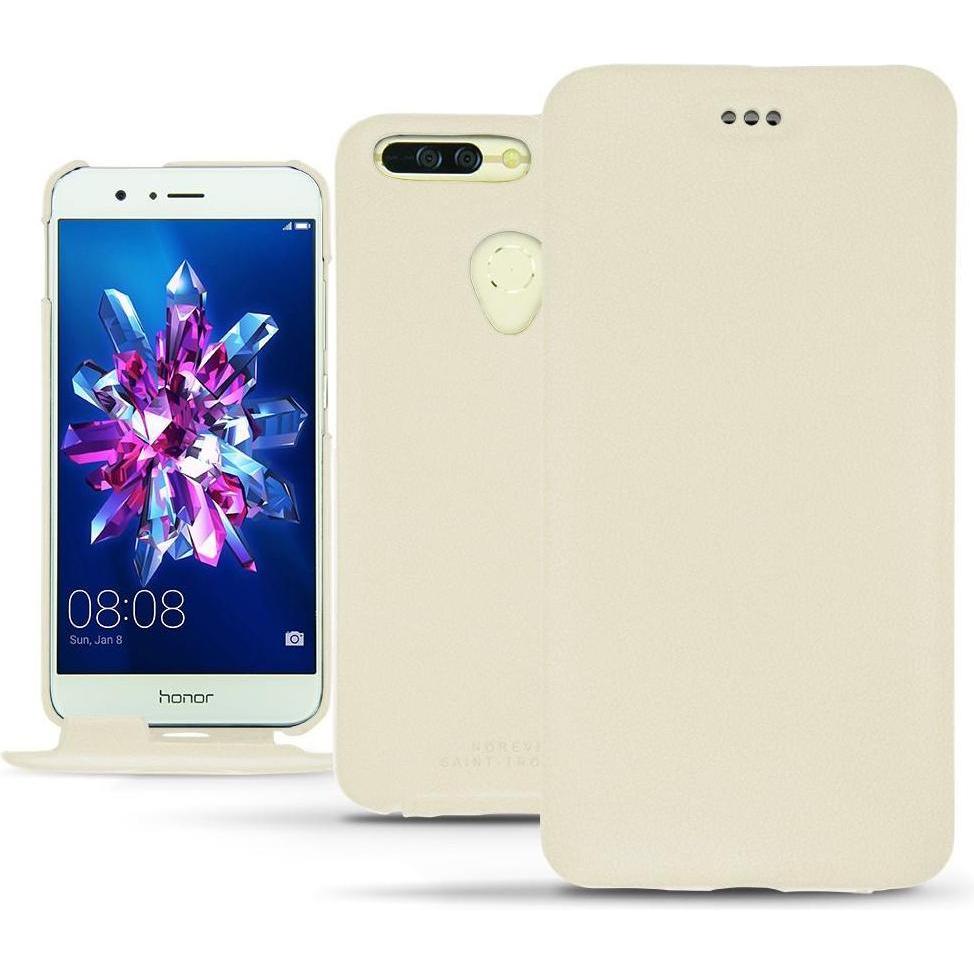 Noreve Lederschutzhülle vertikal (Honor 8 Pro), Smartphone Hülle, Weiss