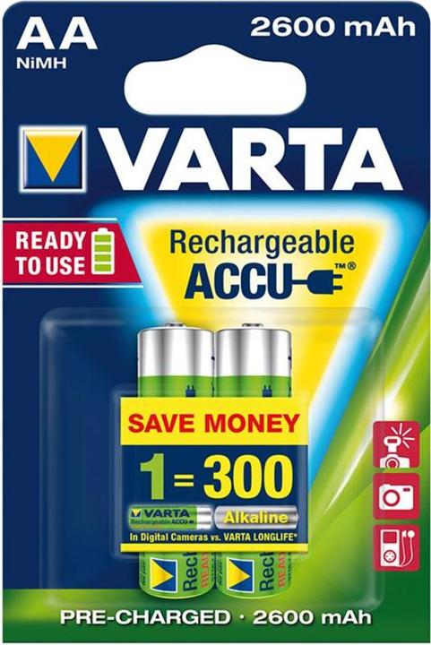 Actual product image Varta Recharge Accu Power (2 pcs., AA, 2600 mAh)
