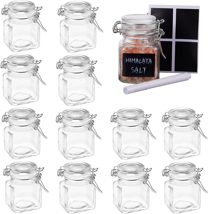 Actual product image Oak & Steel Spice jars with lid 12 pieces (0.10 l)