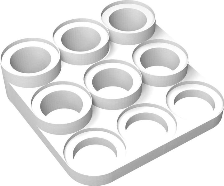 Produktbild Feldherr Figurenpodest gelb für 58 mm Bases aus Kunststoff (Kunststoff)