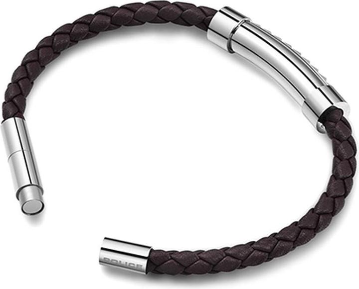 Immagine prodotto Police Scaffale - Bracciale in pelle marrone scuro Rock Rebel PEAGB0001409/10 - Lunghezza: 20 cm (20 cm, Cuoio)
