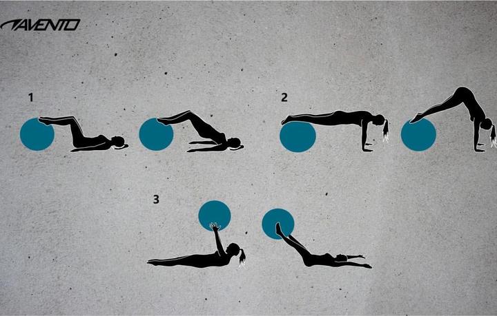 Produktbild Avento Gymnastics ball 65cm 42OD + pump Black (65 cm)