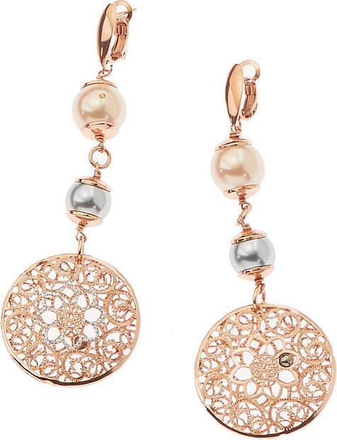 Ottaviani Bronze earrings with bijoux pearls